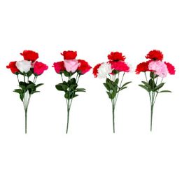 36 pieces Rose/carnation Floral Bush 2ast - Artificial Flowers