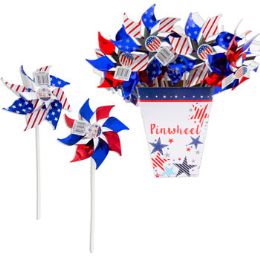 36 of Pinwheel Patriotic 16.75in 2asst Red/blue Or Star/stripe Kd Dsply36pc Upc Tear Off Tag