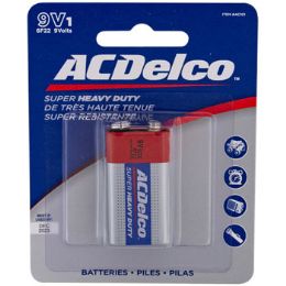 48 pieces Batteries 9 Volt 1pk Heavy Duty Ac Delco On Blister Card - Batteries