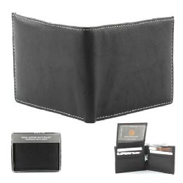 6 Pieces Vegan Leather Wallet Bifold Black - Wallets & Handbags
