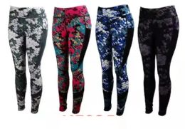 24 Pieces Womens Gym Legging Floral Print - Womens Leggings