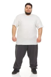 Plus Size Men Cotton T-Shirt Bulk Big Tall Short Sleeve Lightweight Tees 6X-Large, Solid White