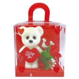 48 Wholesale Valentine Bear & Roses Gift Box