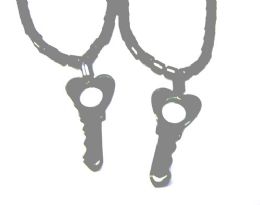 60 Pieces Give The Key Necklaces With The Love - Necklace
