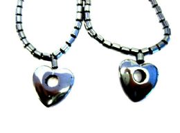 60 Bulk Heart Shape Magnet Necklaces