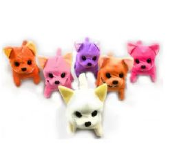 24 Pieces Walking And Barking Dog Color Assorted - Plush Toys