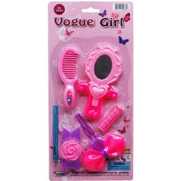 96 Pieces 6pc Beauty Salon Play Set On Blister Card - Girls Toys