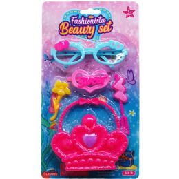 72 Pieces Fashionista Beauty Set On Blister Card - Girls Toys