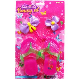 36 Pieces 5.5" Fashionista Toy Shoes W/ Accss On Blister Card - Girls Toys