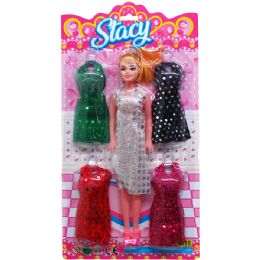 36 Wholesale 11" Stacy Doll W/ Accss On Blister Card,  Assrt Outfits
