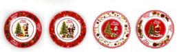 48 Pieces 6 Piece Christmas Ceramic Plate Set - Christmas Decorations