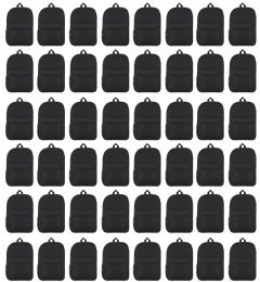 Yacht & Smith 17inch Water Resistant Black Backpack With Adjustable Padded Straps