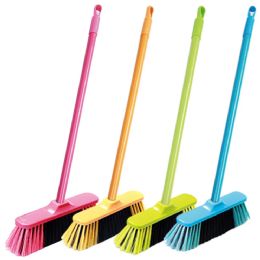 24 Pieces Solid Color Broom 4ft - Cleaning Products