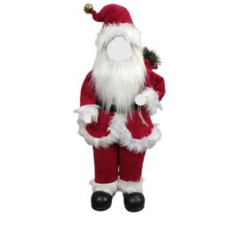 18 Pieces 22 Inch Standing Santa Claus With Red And White Cloth - Christmas Decorations