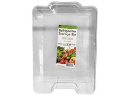 12 Bulk Medium Clear Refrigerator Storage Box With Handles
