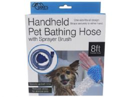 6 pieces Handheld Pet Bathing Hose With Sprayer Brush - Pet Grooming Supplies