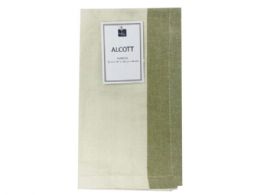 66 pieces Homewear 18 In X 18 In Ivory And Green Single Napkin - Home Accessories