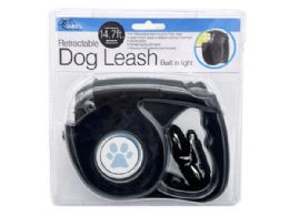 6 Bulk 14.7 In Retractable Dog Leash With Led Light