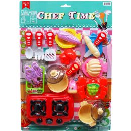 12 Pieces 20pc Kitchen Play Set On Blister Card - Girls Toys