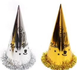 72 Pieces 13.5 Inch New Year Cone Hat - New Years