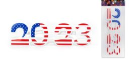 120 Pieces 2023 New Year Glasses Printed Usa Flag - New Years
