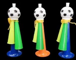 72 Pieces 8 Inch Soccerball Air Horn - New Years