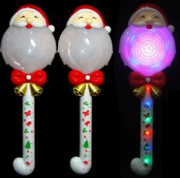 24 Pieces 13 Lights Santa Rotating Windmill With Light - Christmas Decorations