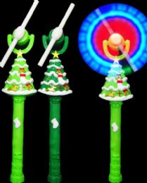 24 Pieces Christmas Tree Windmill With Light - Christmas Decorations