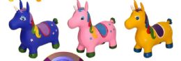 12 Pieces Inflateable Unicorn With Light And Sound - Inflatables