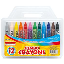 144 Pieces 12-Colors Jumbo Crayon - Chalk,Chalkboards,Crayons
