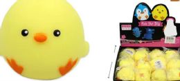72 Wholesale 3 Inch Yellow Chicken Squeez Ball