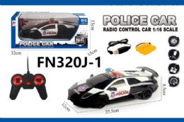 6 Bulk 1:16 Remote Control Police Car With Rechargebale Battery