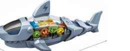 12 Pieces Electric Shark With Light And Music - Light Up Toys