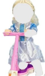 12 Pieces Scooter Girl With Light And Music - Dolls