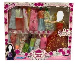 12 Pieces Doll Set With Dress - Dolls