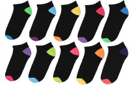 12 Bulk Women's 10 Pairs Mega Pack No Show Socks Size 9-11
