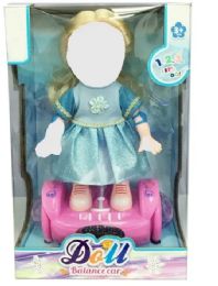 18 Pieces Blue Electric Balance Car With Girl - Dolls
