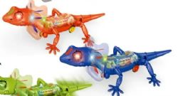 12 Pieces Electric Crawling Lizard - Light Up Toys