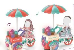 12 Pieces Princess Ice Cream Cart - Light Up Toys