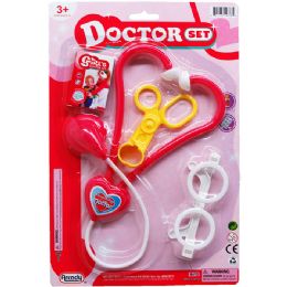 72 Wholesale 4pc Doctor Play Set On Blister Card