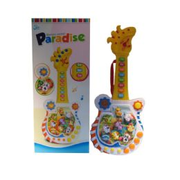 12 Pieces Animal Guitar With Light And Music - Light Up Toys