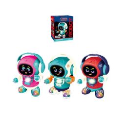 12 Pieces Electric Dancing Headset Robot With Sound Light - Action Figures & Robots