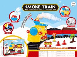 6 Pieces Electric Steam Smoking Track Train - Cars, Planes, Trains & Bikes