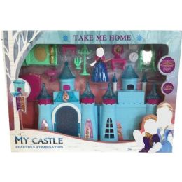8 Pieces Electric Castle With Light And Music - Dolls