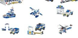 24 Pieces 6 In 1 Police Building Block - Light Up Toys