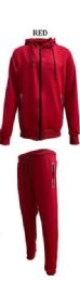 12 Sets Mens Fashion Scuba Tech Set In Red - Mens Sweatpants