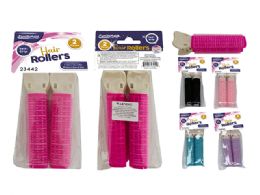 144 Pieces 2pc Hair Rollers, Jaw Clip - Hair Rollers