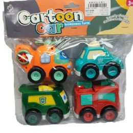 18 Sets 4 Piece Cartoon Car - Cars, Planes, Trains & Bikes