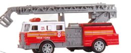 24 Wholesale 5.5 Inch Ny Die Cast Fire Truck