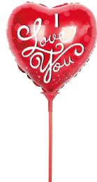 50 Pieces 18 Inch Valantine's Day Balloon With Stick - Valentine Decorations